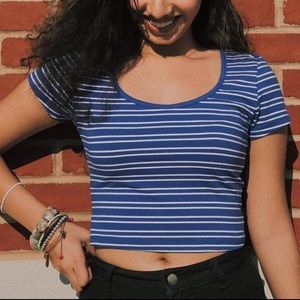 Blue cropped top